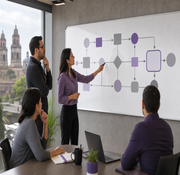 Mapa visual de procesos empresariales centralizados